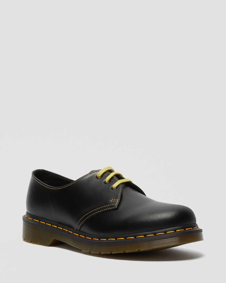 Dr. Martens 1461 Atlas Nahka Miesten Juhlakengät - TummanHarmaat Kengät [043-BJWCQI]